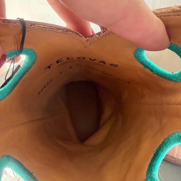 TECOVAS Brown Western Leather Boots size 7 - Picture 15 of 16